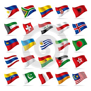 Set of world flags 3