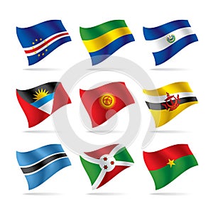 Set of world flags 8