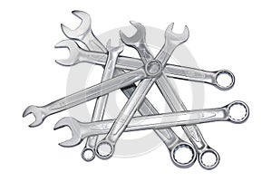 A set of wrench tolls