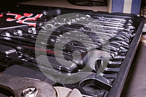 Set of wrenches in an open set
