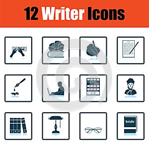 Set of writer icons