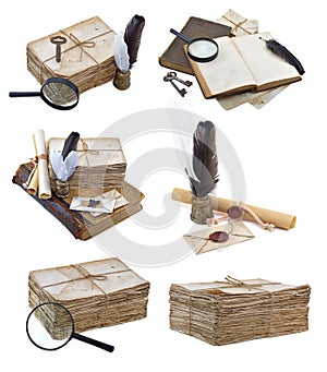 Set with written implements