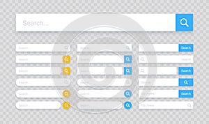 Set www search bar icons. Vector illustration isolated on white background. www search bar icon for web site, app, ui and logo.