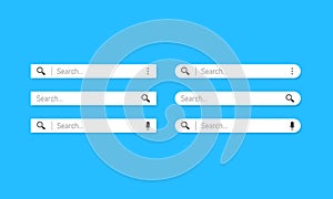 Set www search bar icons. www search bar icon for web site. Vector EPS10