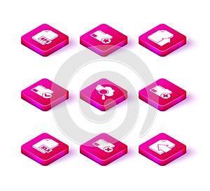 Set XLS file document, Delete folder, Document and check mark, Search cloud computing, Next page arrow, Add new, Upload