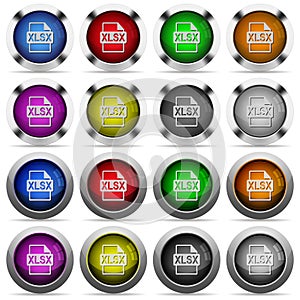 XLSX file format glossy button set
