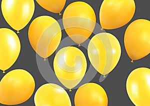 Set of Yellow Party Balloons