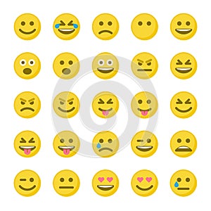 Set of yellow smileys