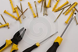 Set of yellow tools