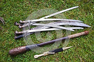 A set of Zaporozhian Sich cossack, kozak, popular arms, exact copies of ancient deathly weapons