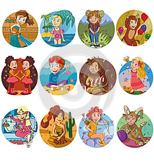 The set of zodiac horoscope sign of horoscope