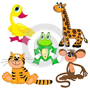 Set of zoo animals. illustration.characters