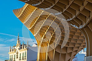 Setas de Sevilla in Spain during sunset