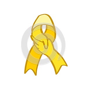 Setembro Amarelo - Yellow Sempteber in Portuguese, Brazillian, suicide prevention month. Ribbon support and awareness