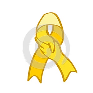 Setembro Amarelo - Yellow Sempteber in Portuguese, Brazillian, suicide prevention month. Ribbon support and awareness