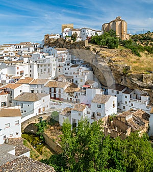 The beautiful village of Setenil de las Bodegas, Provice of Cadiz, Andalusia, Spain. photo