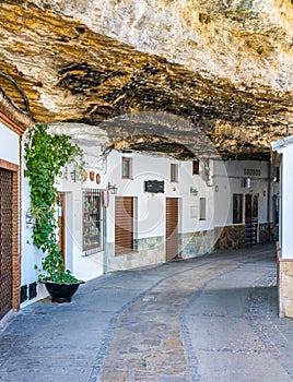 The beautiful village of Setenil de las Bodegas, Provice of Cadiz, Andalusia, Spain. photo