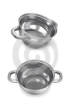 Seth colander isolated on white background, side view and top. 3d illustration