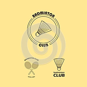 Seth logos for badminton club