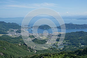 Seto Inland Sea landscape in summer