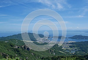 Seto Inland Sea landscape in summer