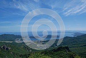 Seto Inland Sea landscape in summer photo