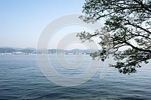 Seto inland sea at Ninoshima, near Hiroshima, Japan photo
