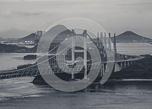 Seto Ohashi bridge which is viewed from Kurashiki