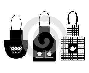 Sets of kitchen aprons