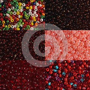 Sets of red beads