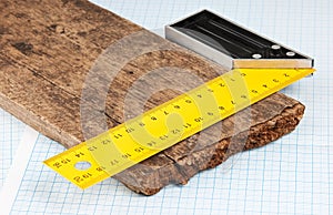 Setsquare and the board