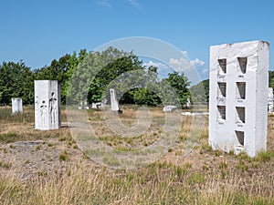 Settimia Spizzichino Memorial Park: Marble Statues Dedicated to the Shoah at Campocecina in Carrara in Tuscany, Italy photo