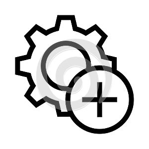 Setting add vector line icon