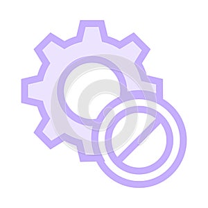 Setting block line icon