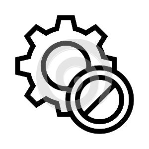 Setting block vector line icon