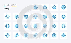 25 Setting Blue icon pack