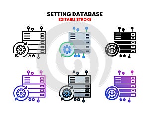 Setting database icon set with different style