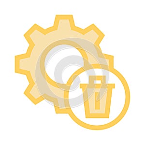 Setting delete color line icon