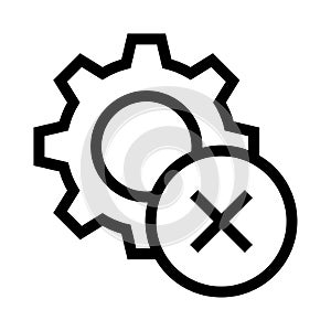 Setting delete vector line icon