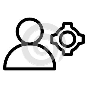 setting gear vector line icon