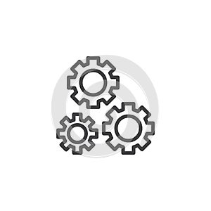 Setting Gears outline icon