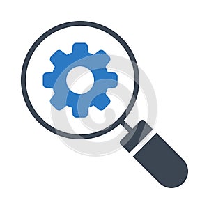 Setting glyph colur vector  icon