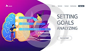 Setting goals and analysing landing page.