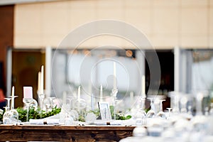 Setting for guest wedding table with sign no.3