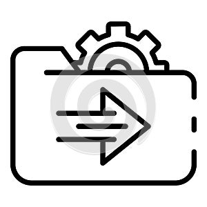 Setting hosting directories icon, outline style