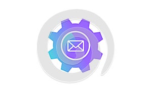 Setting icon concept, setting icon with navigation icon. modern gradient style vector icon
