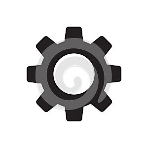 Setting icon. Gear or cog vector isolated icon