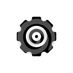 Setting icon vector. Simple cog sign