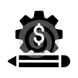 Setting vector glyph flat icon