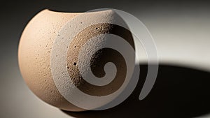 The setting is minimalistic emphasizing the object s form and surface